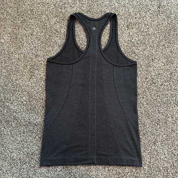 Lululemon gray and black striped Swiftly Tech tank top size 6 - Picture 6 of 11